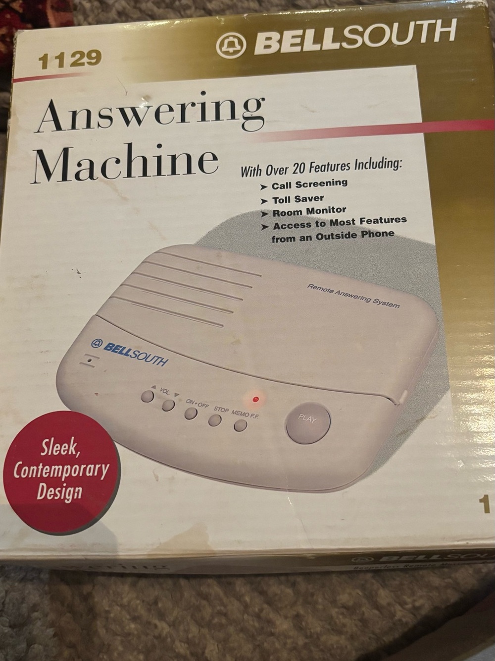 Vintage BellSouth 1129 Answering Machine Still in Original Packaging NOS Complet